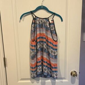 Francesca's Collections Vibrant Patterned Sleeveless Top